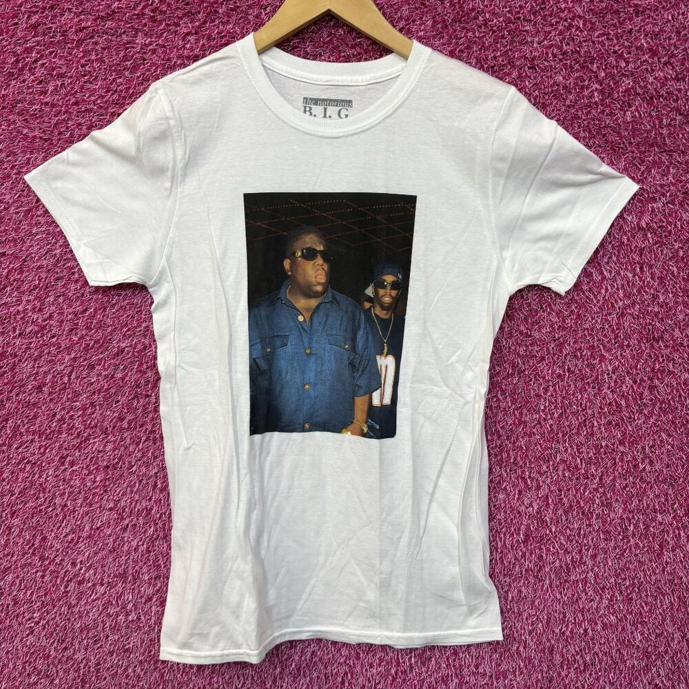 The Notorious BIG Bad Boy Club Party Poster Hip Hop Tee small